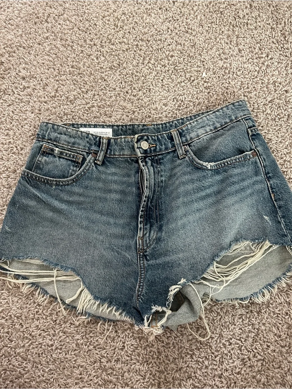Zara Denim Shorts - Faded Blue
